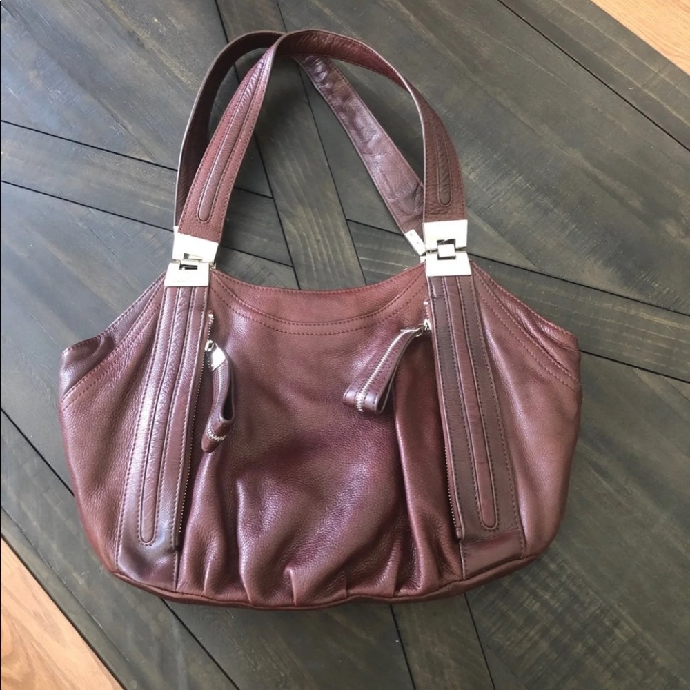 B Makowsky Large Brown Purse